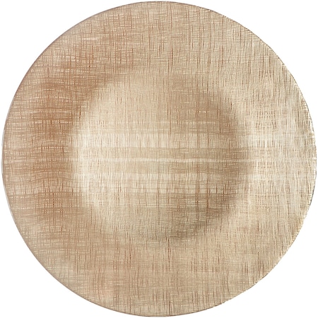 Bon Chef Textured Design, Decorative Glass Charger, Champagne, Handwash Only, (8Pcs / Case) 200007CHPGN